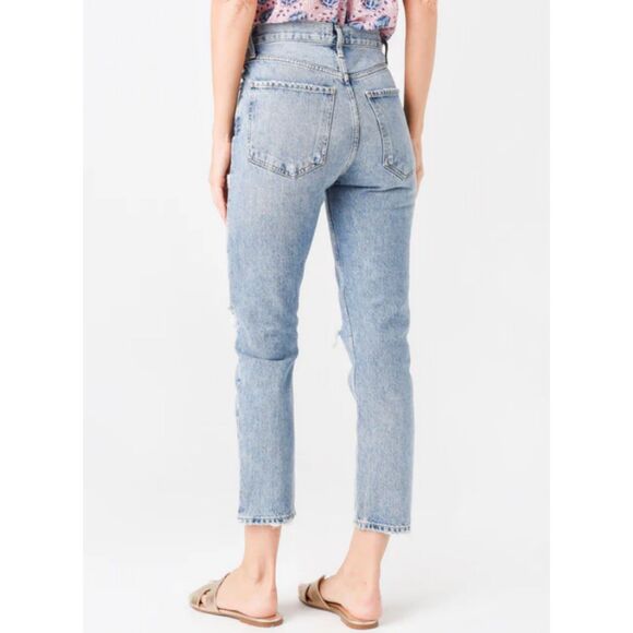 AGOLDE Riley High Rise Straight Crop Jean Vintage Distressed Organic Cotton 30 - Picture 11 of 11